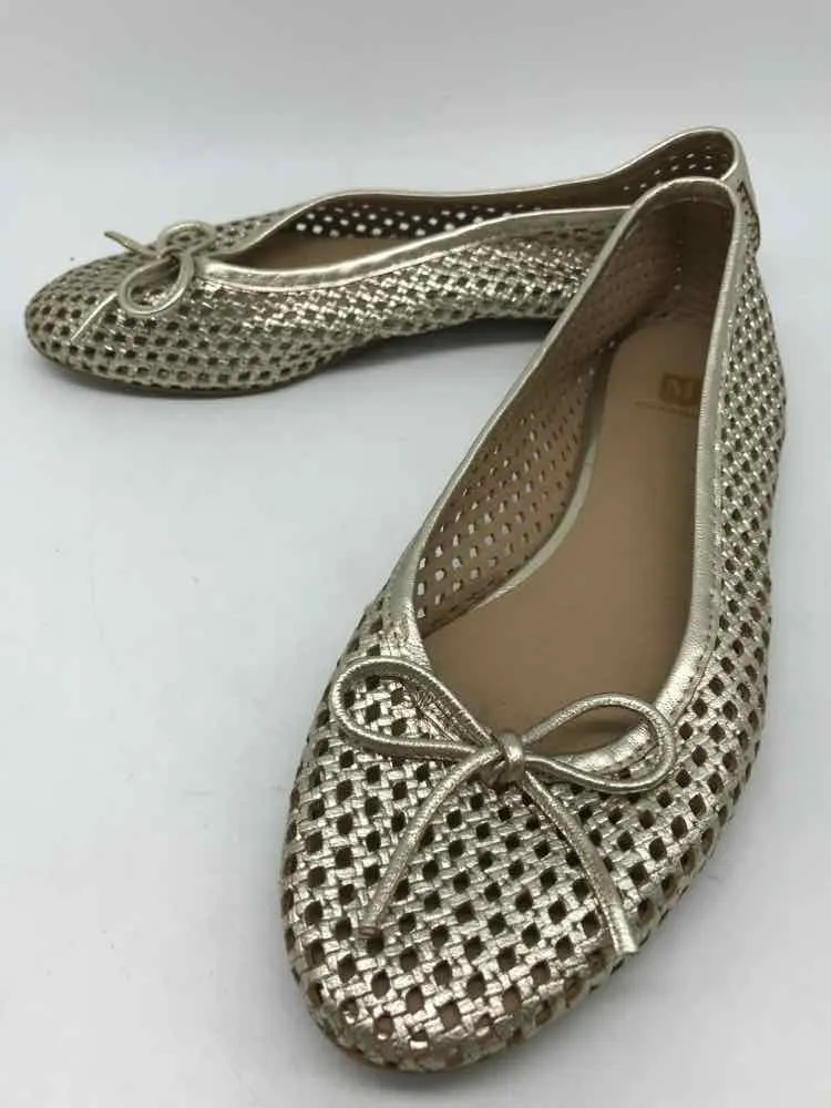 Pre-Owned Bruno Magli Silver Size 39 Ballet Flats