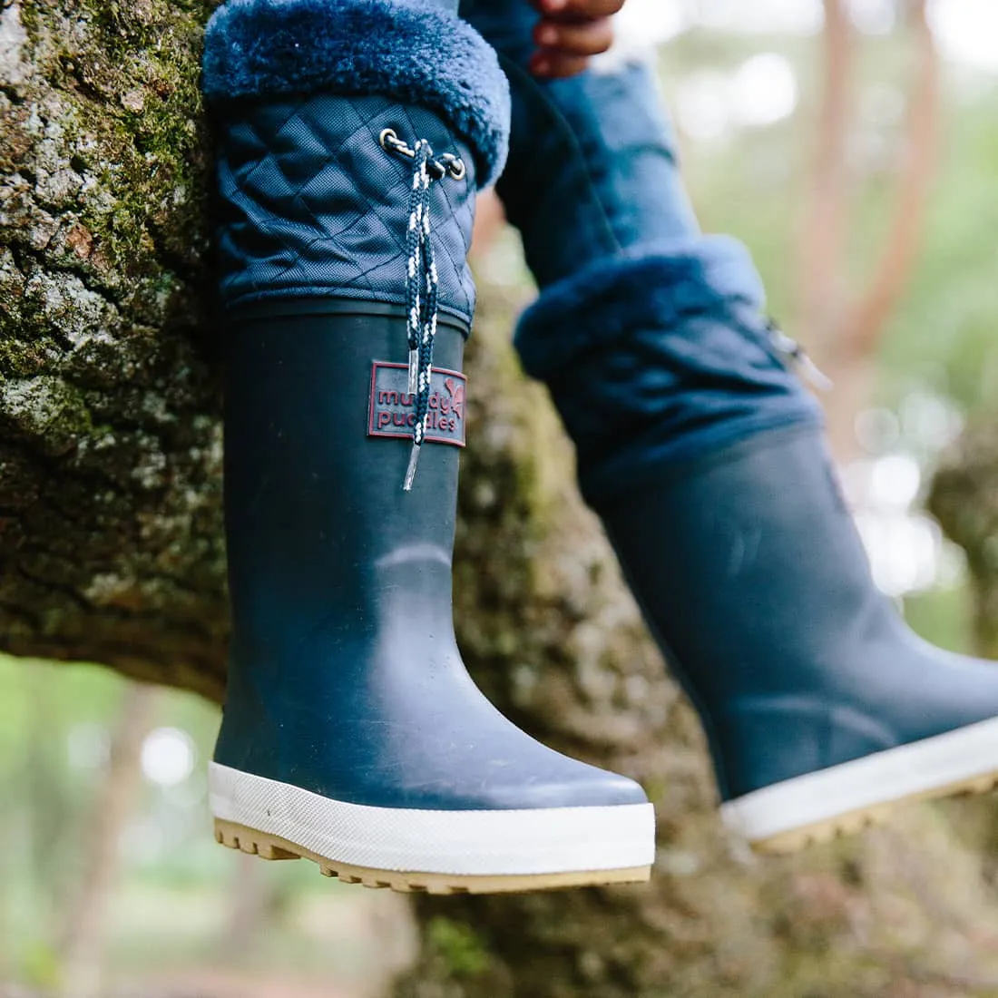 Puddleflex Fleece Lined Wellies Navy