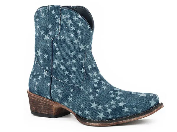 Roper Ladies Merica Denim Shortie Boots Style 09-021-1567-2429