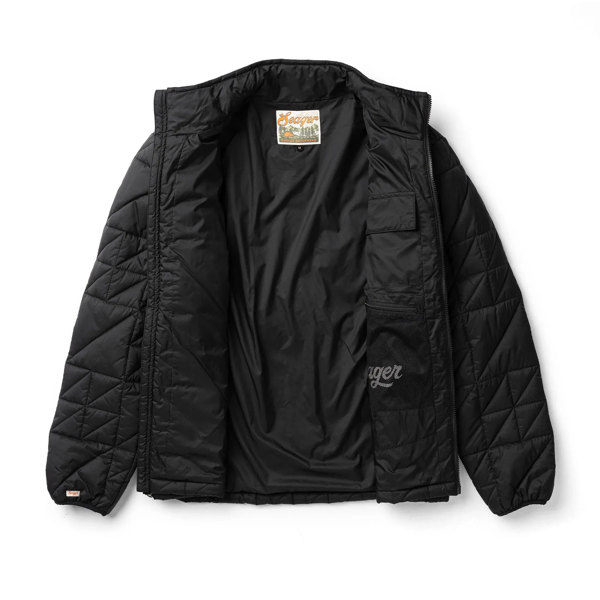 Ruff & Tuff Mock Neck Puff Jacket | Black | Seager Co.