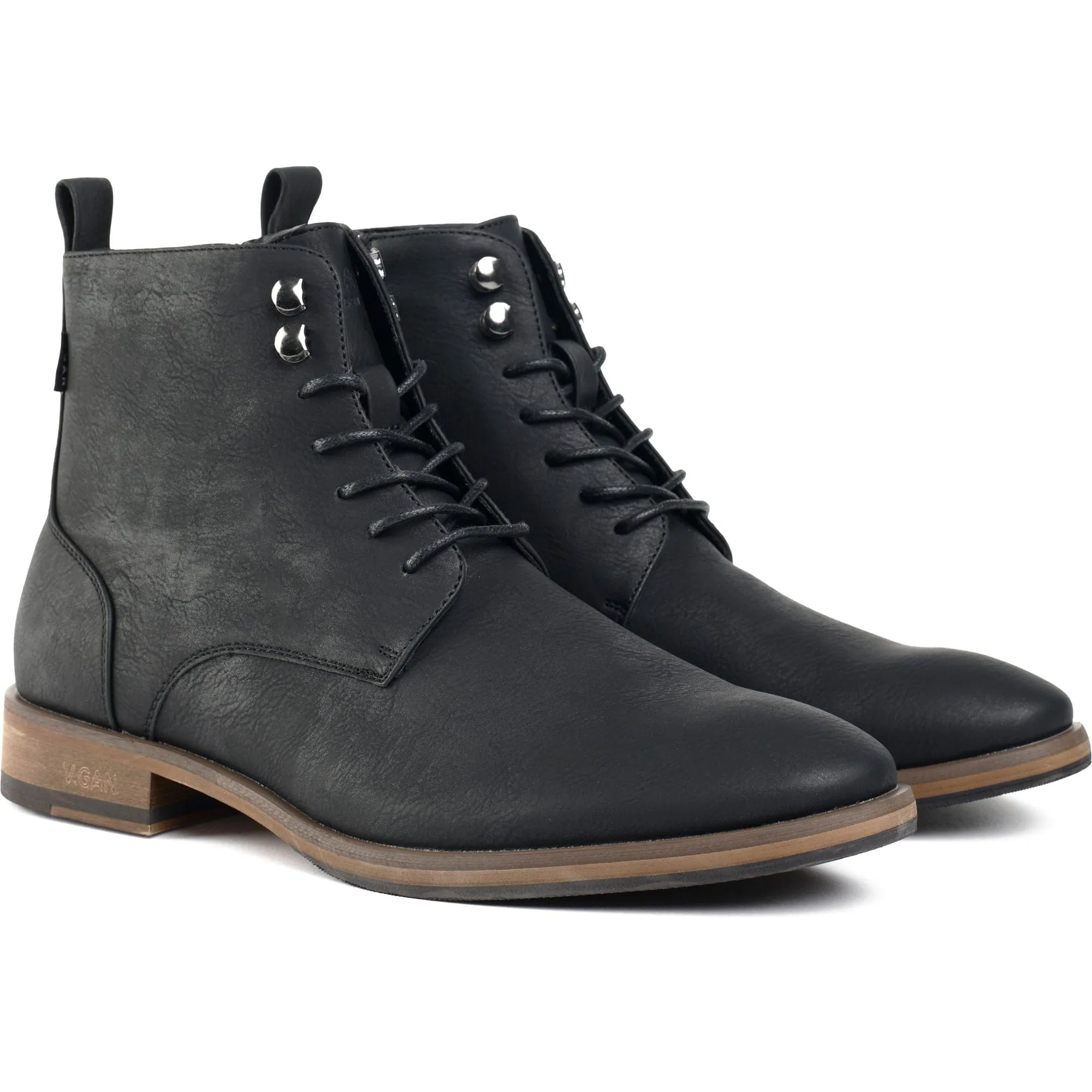 Rye 2 Men's Vegan Leather Ankle Boots | Black