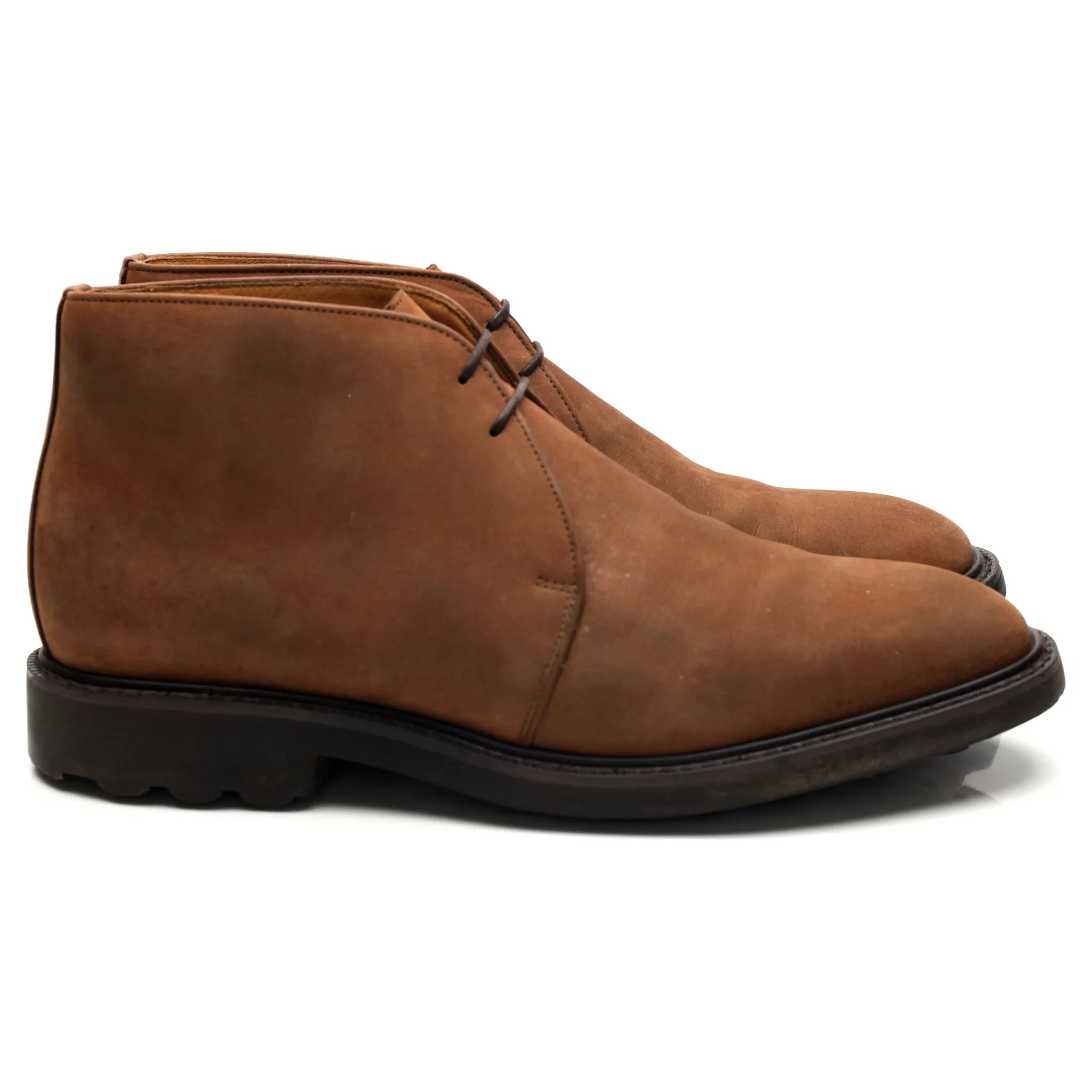 'Salvador' Brown Nubuck Leather Chukka Boots UK 9.5 E