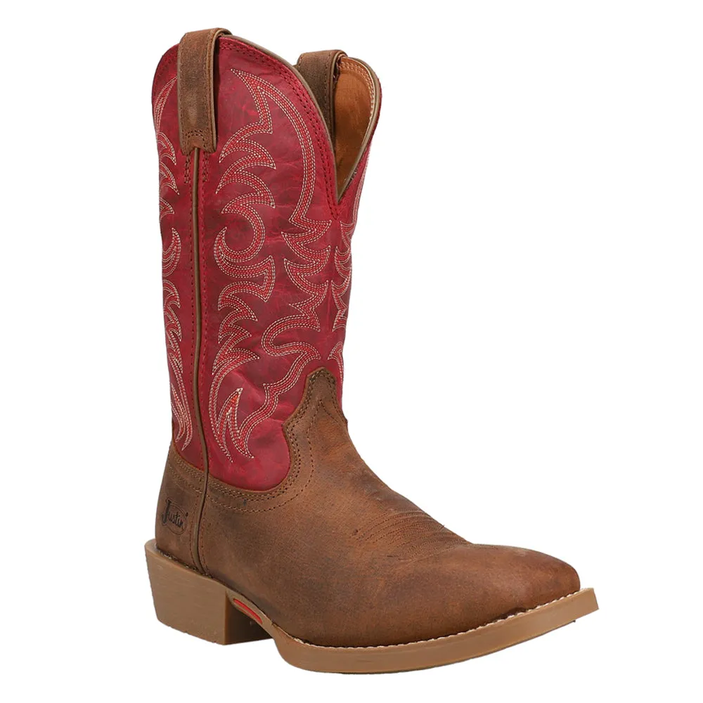 Stampede 12 inch Embroidered Square Toe Cowboy Boots