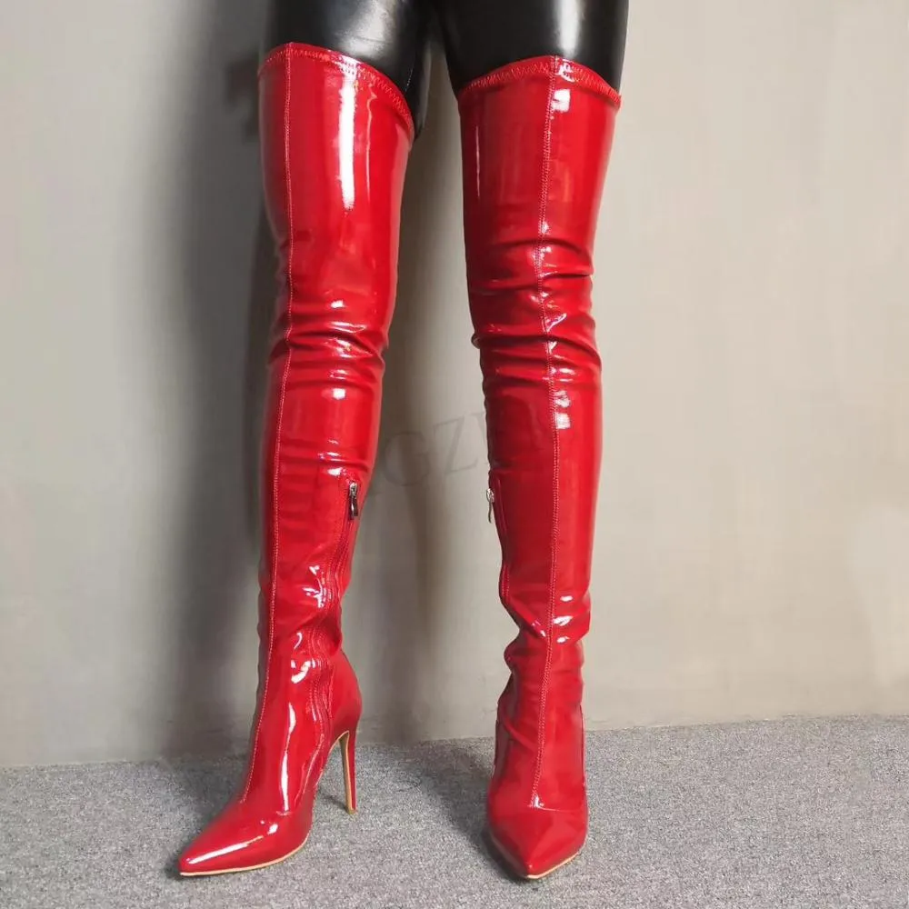 Stretchy Red Boots