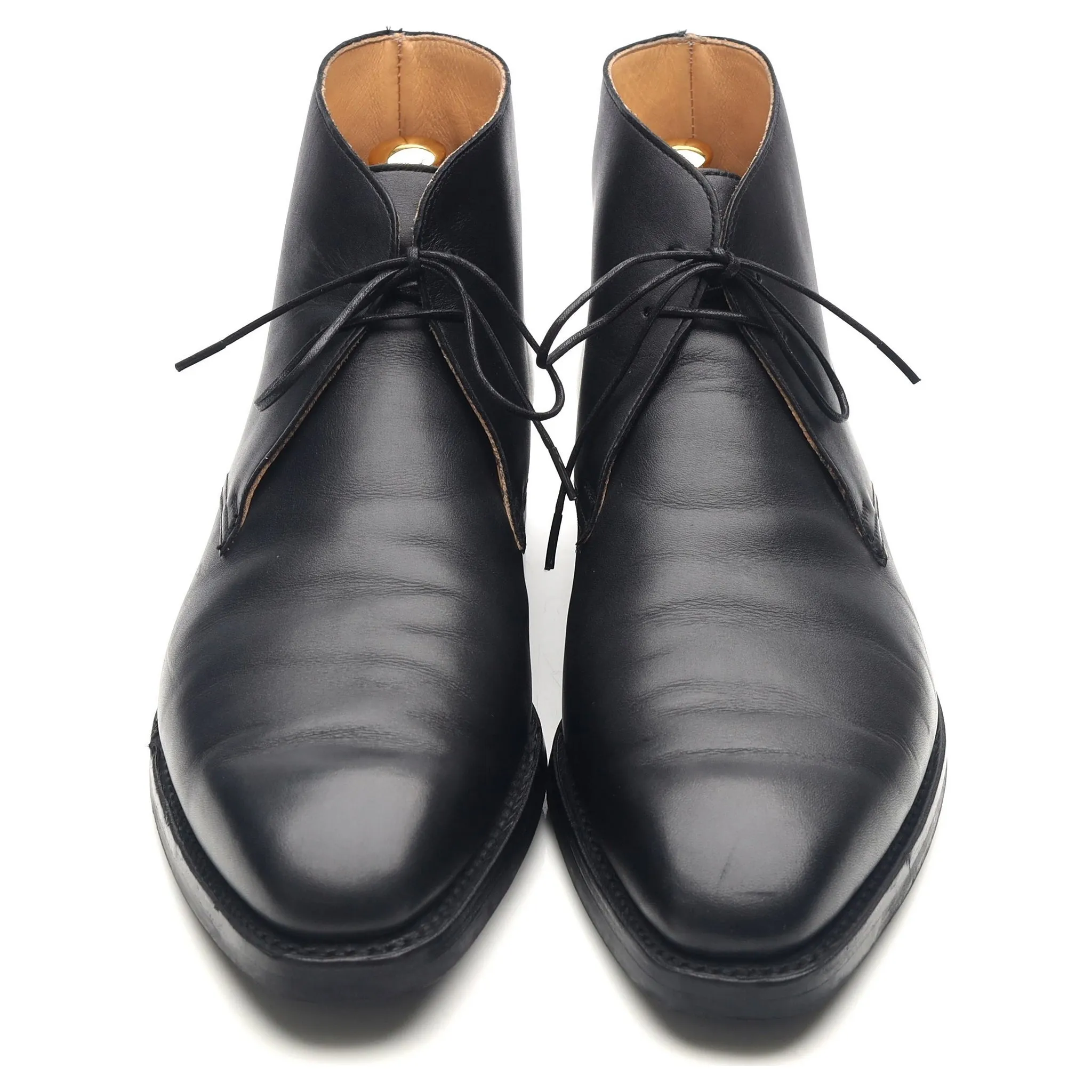 'Tetbury' Black Leather Chukka Boots UK 10 E