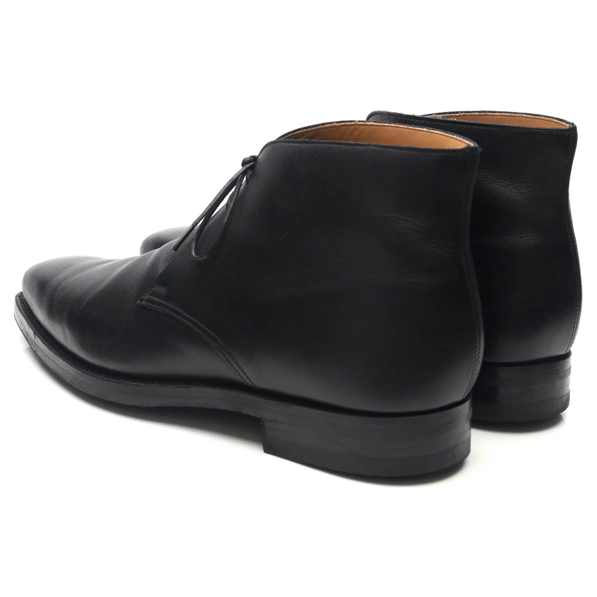 'Tetbury' Black Leather Chukka Boots UK 10 E