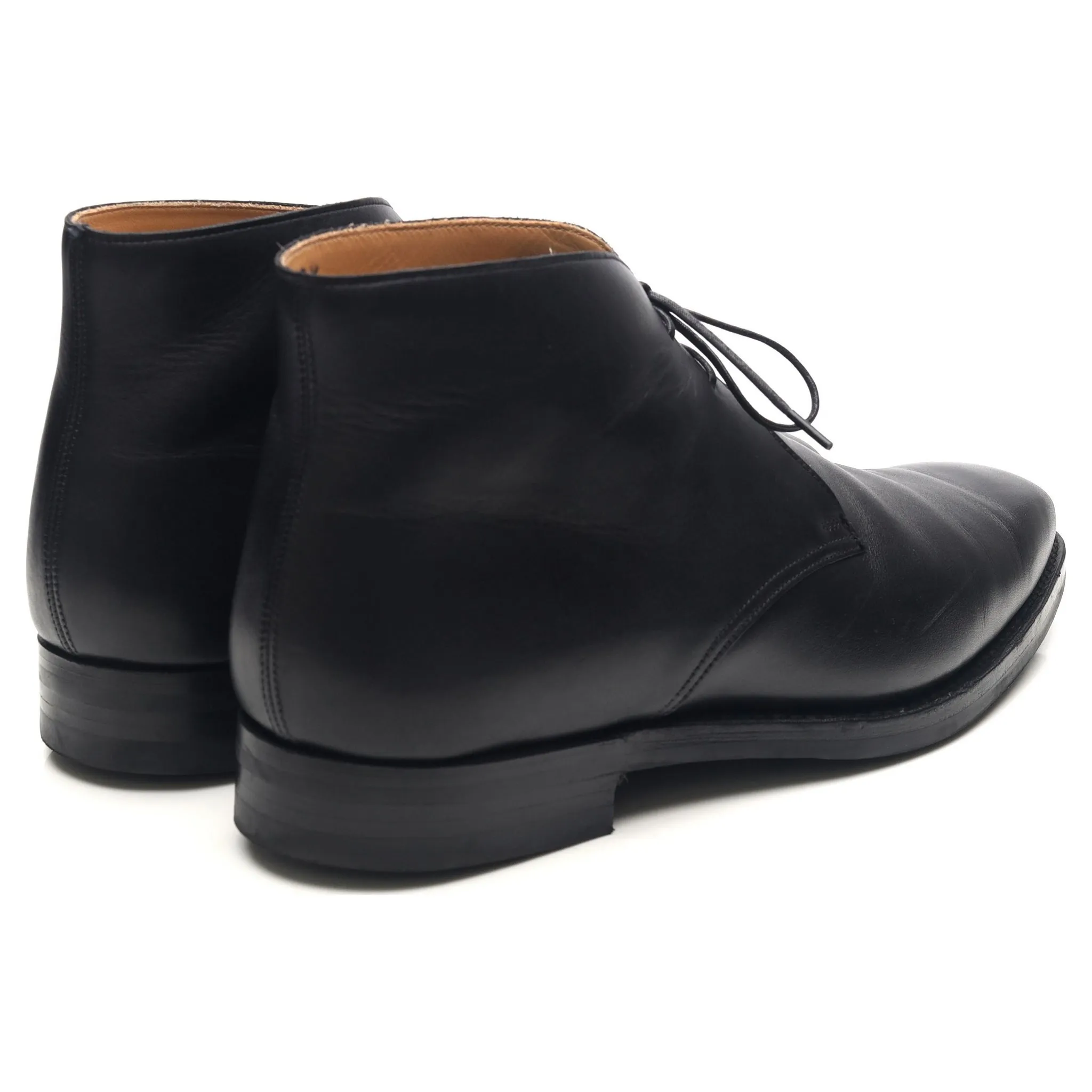 'Tetbury' Black Leather Chukka Boots UK 10 E