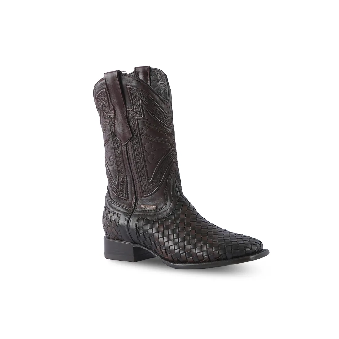 Texas Country Western Boot Bora Cafe Square Toe E685