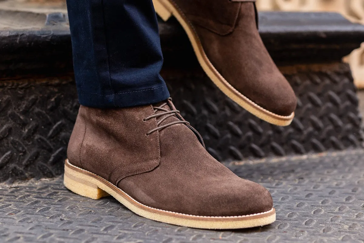 The Lawrence Chukka Boot - Dark Brown Suede