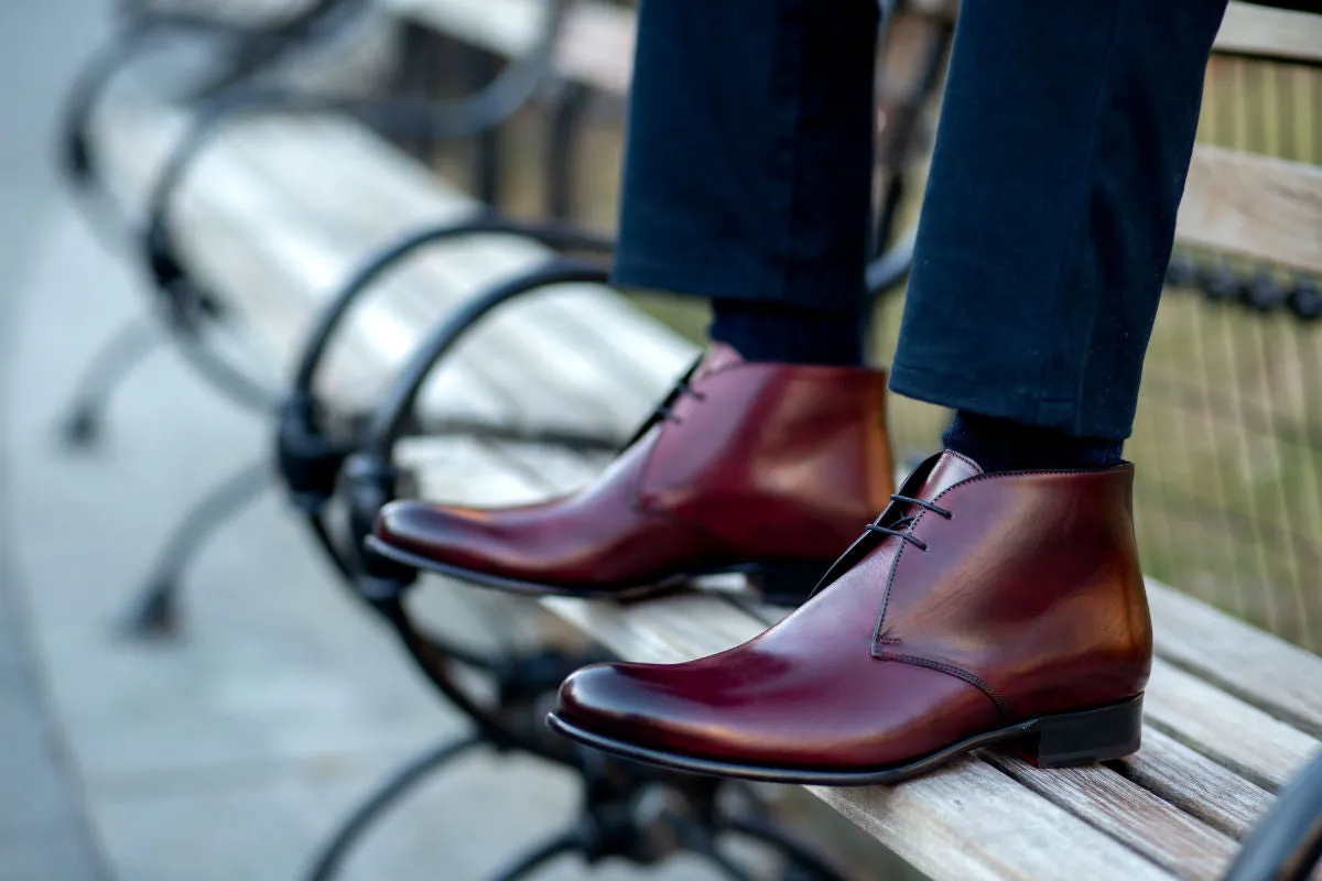 The Newman Chukka Boot - Oxblood