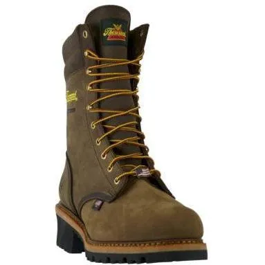 Thorogood Men's Logger 9" ST WP USA Made Work Boot - Brown - 804-3555