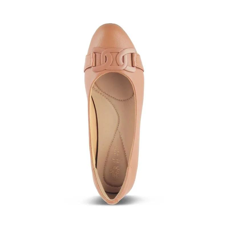 tresmode 239-BOLINGO TAN Women Flat Ballerina EU/36 UK/3