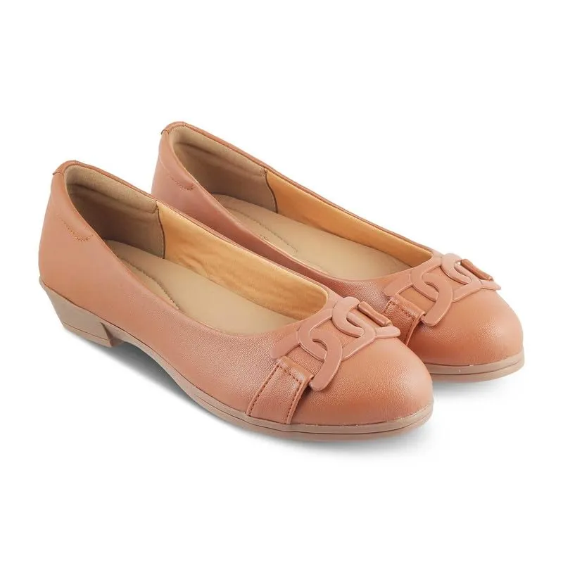 tresmode 239-BOLINGO TAN Women Flat Ballerina EU/36 UK/3