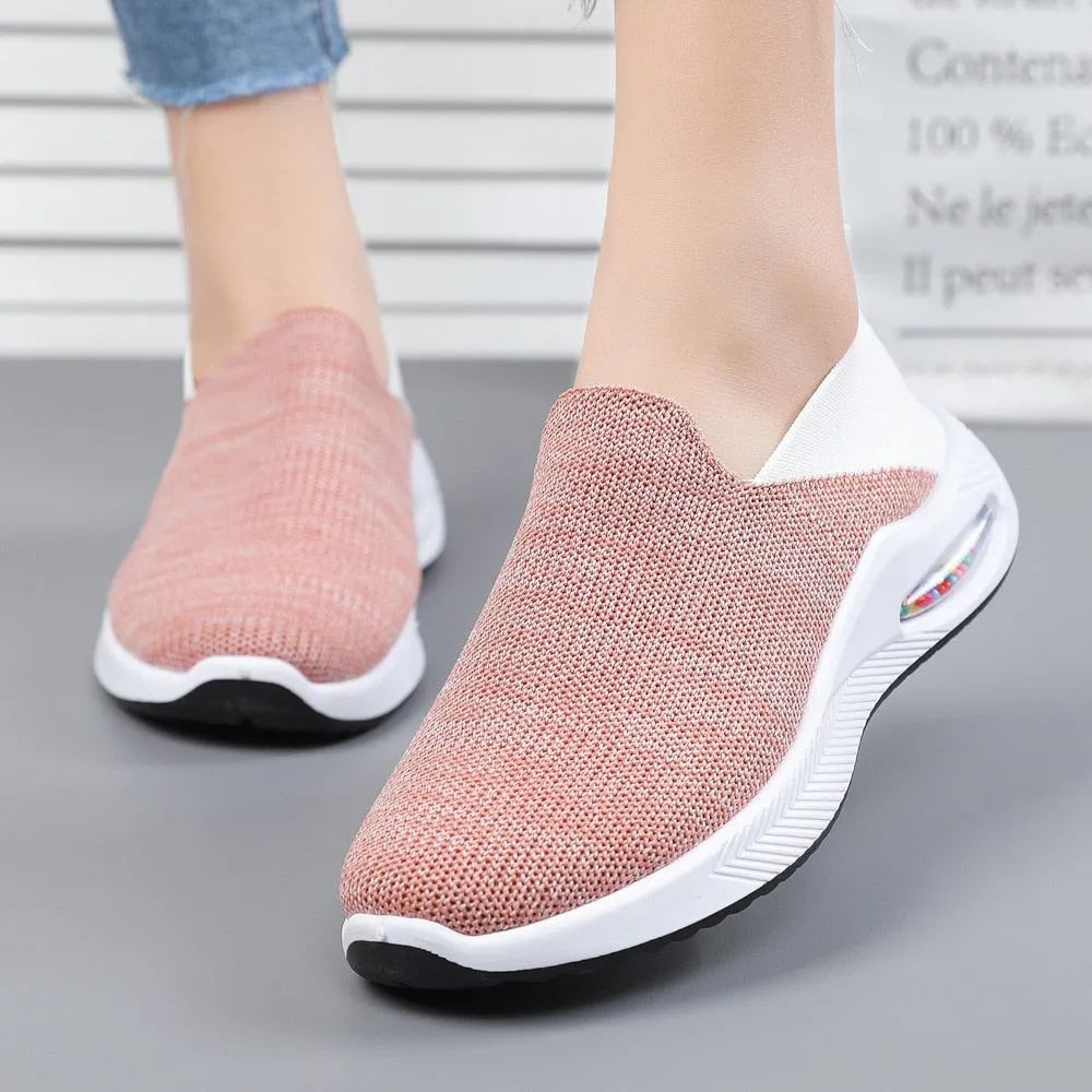 Ultra Light 2022 New Women's Shoes Mesh Sneakers Breathable Knitted Running Shoes Casual Walking Sport Shoes