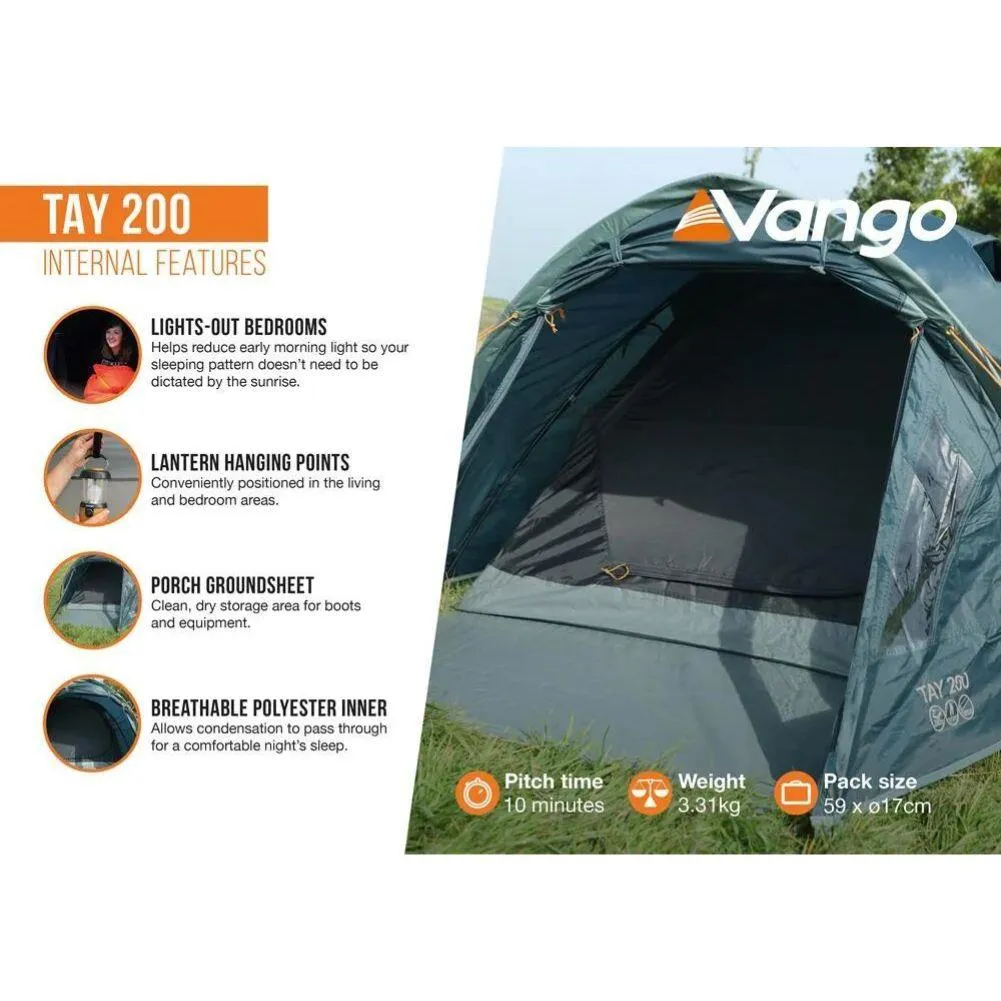 Vango Tay 200 Tent - 2 Man Tent (Deep Blue)