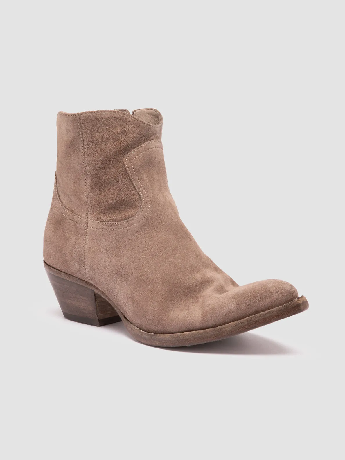 WANDA DD 103 - Taupe Suede Zip Boots