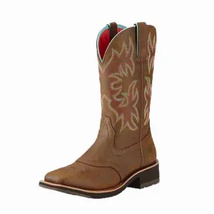 Western Boots Women’s Leather Square Toe Cowgirl Boot