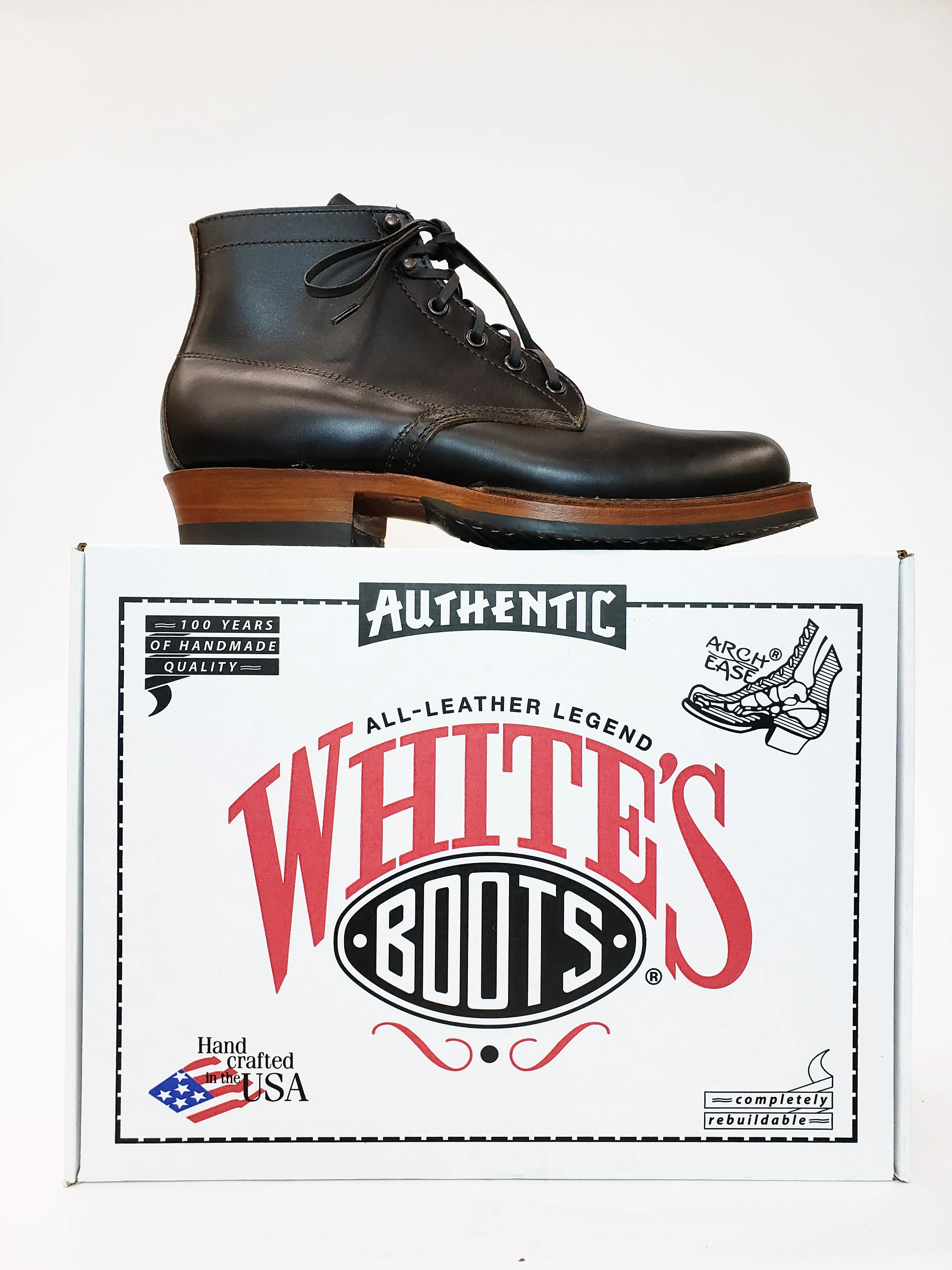 White’s Boots Plain Toe Dark Brown Chromexcel