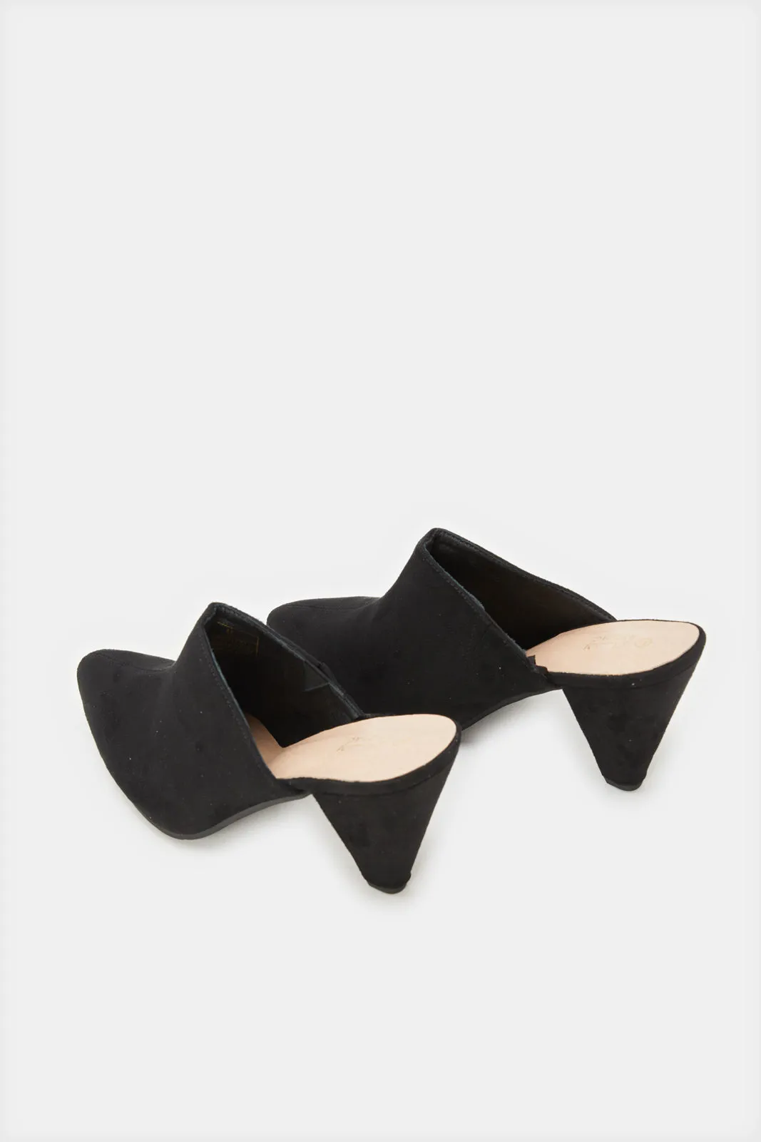 Women Black Patent Mule