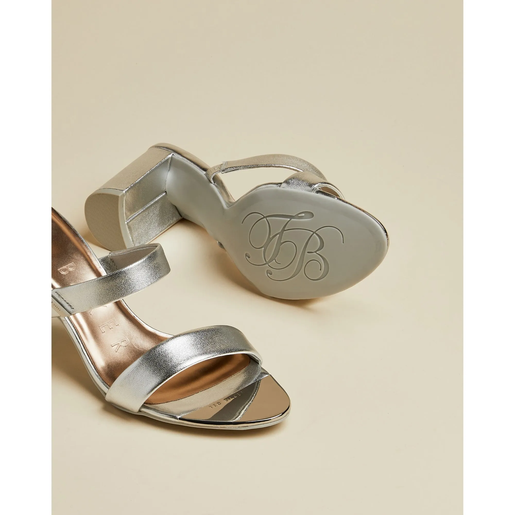 Women Rajoram-Silver Heeled Mule Sandal - Silver