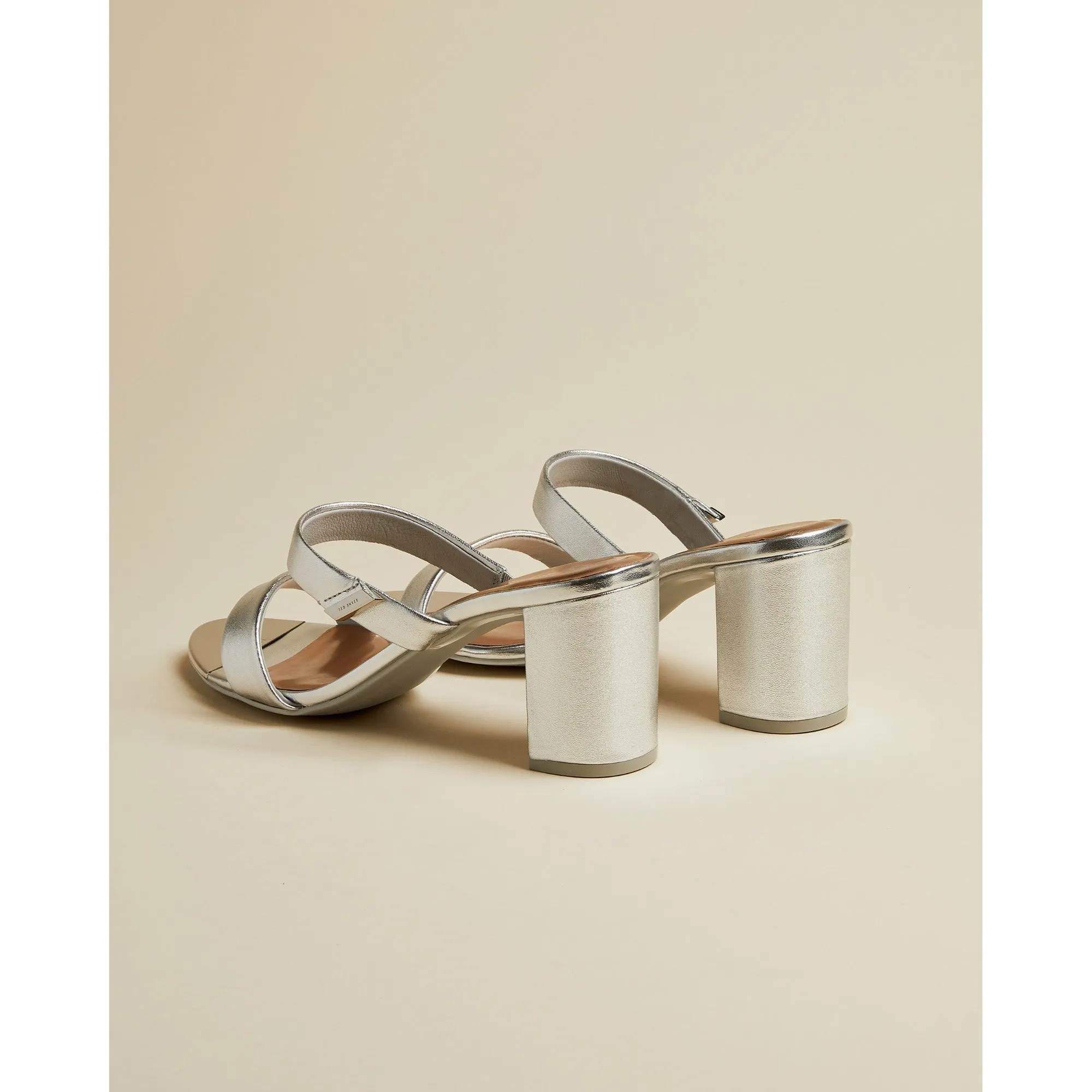 Women Rajoram-Silver Heeled Mule Sandal - Silver