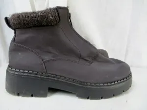 Womens SNOWBOUND Winter Faux Fur Lined Snow Rain Boot Shoe BROWN 8 Knit