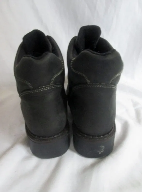 Womens SOREL CANADA Ankle Zip Up Leather Boots SHOES BLACK 9 Booties