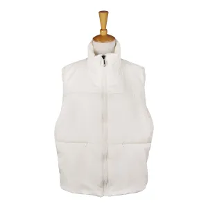 Zoey Crop Puffer Vest - White